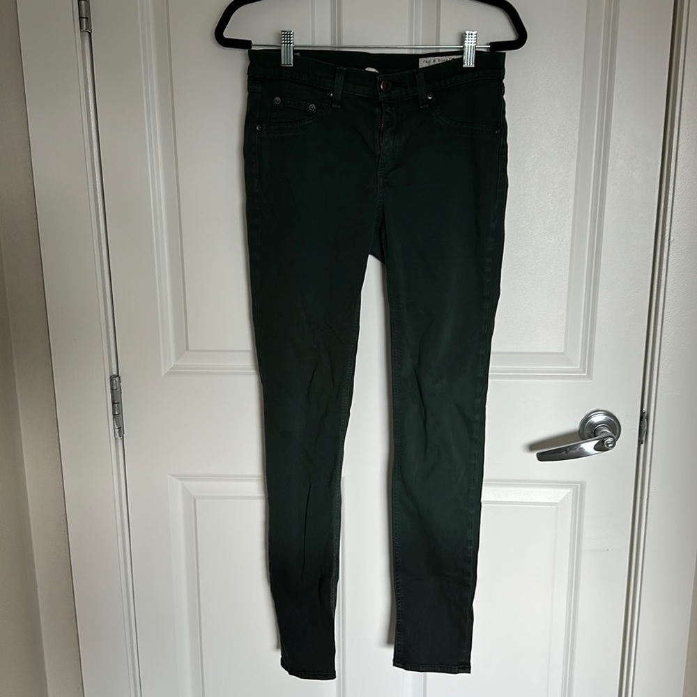 Dark green rag and bone stretch jegging size 29